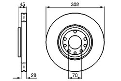 DISC FRANA BOSCH 0 986 479 076 - Compatibil cu CHEVROLET, OPEL, SAAB, VAUXHALL