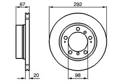 DISC FRANA BOSCH 0 986 479 079 - Compatibil cu PORSCHE