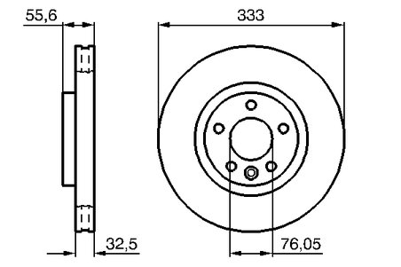 DISC FRANA BOSCH 0 986 479 096 - Compatibil cu VW