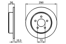 DISC FRANA BOSCH 0 986 479 102 - Compatibil cu CHRYSLER, DODGE, JEEP