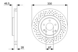 DISC FRANA BOSCH 0 986 479 135 - Compatibil cu MERCEDES-BENZ