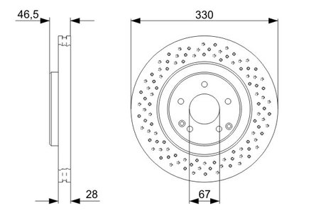 DISC FRANA BOSCH 0 986 479 135 - Compatibil cu MERCEDES-BENZ