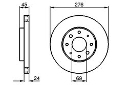 DISC FRANA BOSCH 0 986 479 140 - Compatibil cu MITSUBISHI