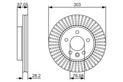 DISC FRANA BOSCH 0 986 479 154 - Compatibil cu VW