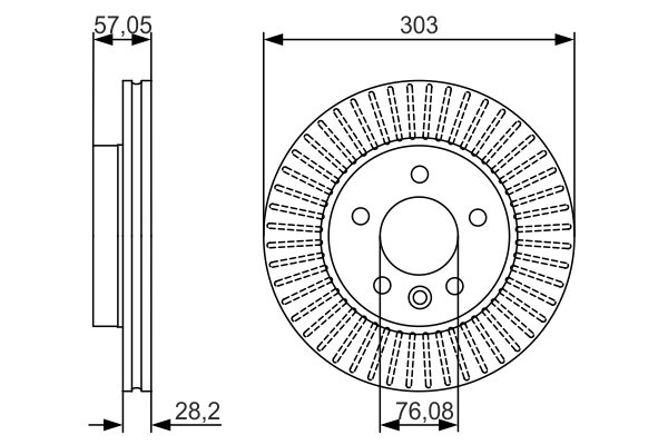 DISC FRANA BOSCH 0 986 479 154 - Compatibil cu VW