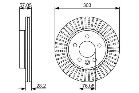DISC FRANA BOSCH 0 986 479 154 - Compatibil cu VW