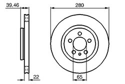 DISC FRANA BOSCH 0 986 479 156 - Compatibil cu VW