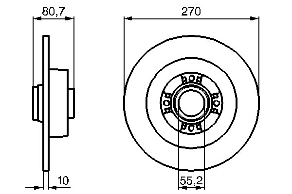 DISC FRANA BOSCH 0 986 479 196 - Compatibil cu RENAULT