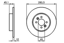 DISC FRANA BOSCH 0 986 479 195 - Compatibil cu RENAULT