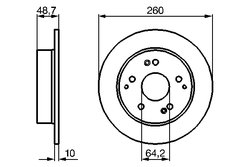 DISC FRANA BOSCH 0 986 479 225 - Compatibil cu HONDA