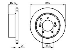 DISC FRANA BOSCH 0 986 479 232 - Compatibil cu KIA