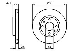 DISC FRANA BOSCH 0 986 479 229 - Compatibil cu HYUNDAI, HYUNDAI (BEIJING), KIA