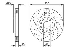 DISC FRANA BOSCH 0 986 479 258 - Compatibil cu AUDI