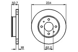 DISC FRANA BOSCH 0 986 479 264 - Compatibil cu DODGE, HYUNDAI, INOKOM