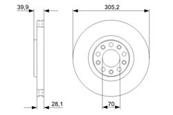 DISC FRANA BOSCH 0 986 479 291 - Compatibil cu ALFA ROMEO, FIAT, JEEP