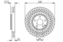 DISC FRANA BOSCH 0 986 479 334 - Compatibil cu MERCEDES-BENZ