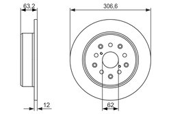 DISC FRANA BOSCH 0 986 479 339 - Compatibil cu LEXUS, TOYOTA