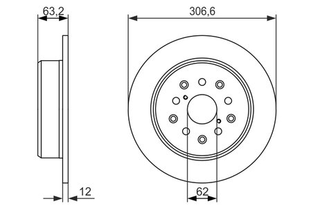 DISC FRANA BOSCH 0 986 479 339 - Compatibil cu LEXUS, TOYOTA