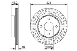 DISC FRANA BOSCH 0 986 479 354 - Compatibil cu NISSAN
