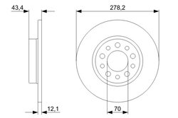 DISC FRANA BOSCH 0 986 479 378 - Compatibil cu ALFA ROMEO
