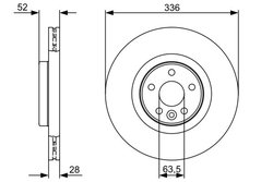 DISC FRANA BOSCH 0 986 479 395 - Compatibil cu VOLVO
