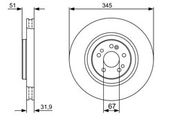 DISC FRANA BOSCH 0 986 479 405 - Compatibil cu MERCEDES-BENZ