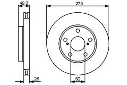 DISC FRANA BOSCH 0 986 479 425 - Compatibil cu TOYOTA