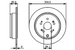 DISC FRANA BOSCH 0 986 479 449 - Compatibil cu HONDA