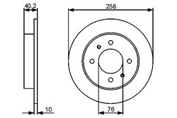 DISC FRANA BOSCH 0 986 479 484 - Compatibil cu HYUNDAI, HYUNDAI (BEIJING)