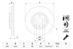 DISC FRANA BOSCH 0 986 479 468 - Compatibil cu AUDI