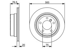 Disc frana BOSCH 0 986 479 496