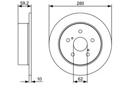 DISC FRANA BOSCH 0 986 479 520 - Compatibil cu TOYOTA