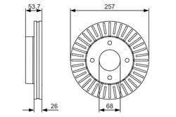 DISC FRANA BOSCH 0 986 479 535 - Compatibil cu NISSAN