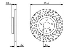 DISC FRANA BOSCH 0 986 479 558 - Compatibil cu FIAT