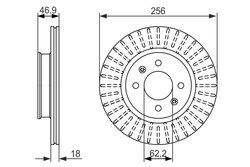 DISC FRANA BOSCH 0 986 479 577 - Compatibil cu HYUNDAI