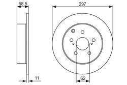 DISC FRANA BOSCH 0 986 479 574 - Compatibil cu TOYOTA