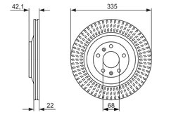DISC FRANA BOSCH 0 986 479 591 - Compatibil cu AUDI, BENTLEY, VW