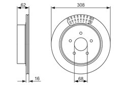 DISC FRANA BOSCH 0 986 479 606 - Compatibil cu INFINITI, NISSAN