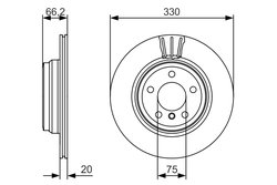 DISC FRANA BOSCH 0 986 479 622 - Compatibil cu BMW