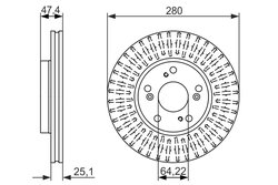 DISC FRANA BOSCH 0 986 479 625 - Compatibil cu HONDA
