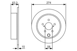 DISC FRANA BOSCH 0 986 479 634 - Compatibil cu SUBARU