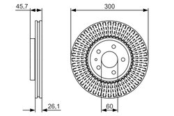 DISC FRANA BOSCH 0 986 479 666 - Compatibil cu CHEVROLET, HOLDEN, OPEL, VAUXHALL