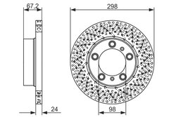 DISC FRANA BOSCH 0 986 479 675 - Compatibil cu PORSCHE