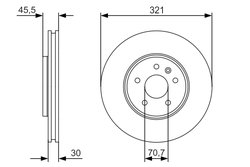 DISC FRANA BOSCH 0 986 479 667 - Compatibil cu OPEL, VAUXHALL