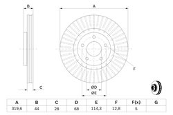 DISC FRANA BOSCH 0 986 479 679 - Compatibil cu NISSAN, RENAULT