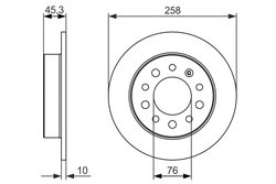 DISC FRANA BOSCH 0 986 479 697 - Compatibil cu HYUNDAI