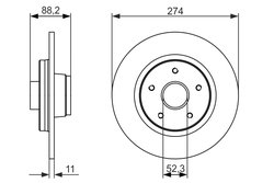 DISC FRANA BOSCH 0 986 479 695 - Compatibil cu RENAULT