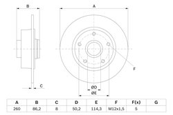 DISC FRANA BOSCH 0 986 479 708 - Compatibil cu RENAULT