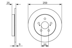 DISC FRANA BOSCH 0 986 479 721 - Compatibil cu LEXUS, SUBARU, TOYOTA
