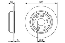 DISC FRANA BOSCH 0 986 479 740 - Compatibil cu HONDA